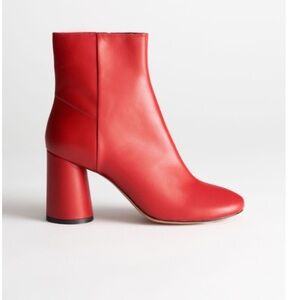 & Other Stories Leather Ankle Boots - US 9